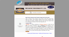 Desktop Screenshot of megasonicindia.com